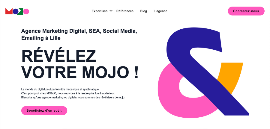 Mo&Jo Agence Marketing Lille Page accueil