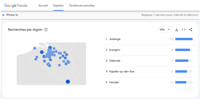 iPhone 16 tendances belgique